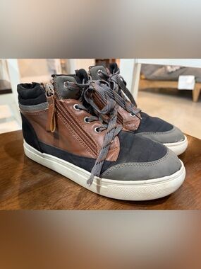 Boys Madden High-Top Casual Sneakers in Black, Brown & Gray